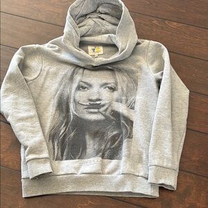 Little Eleven Paris Gray hooded sweatshirt size 12